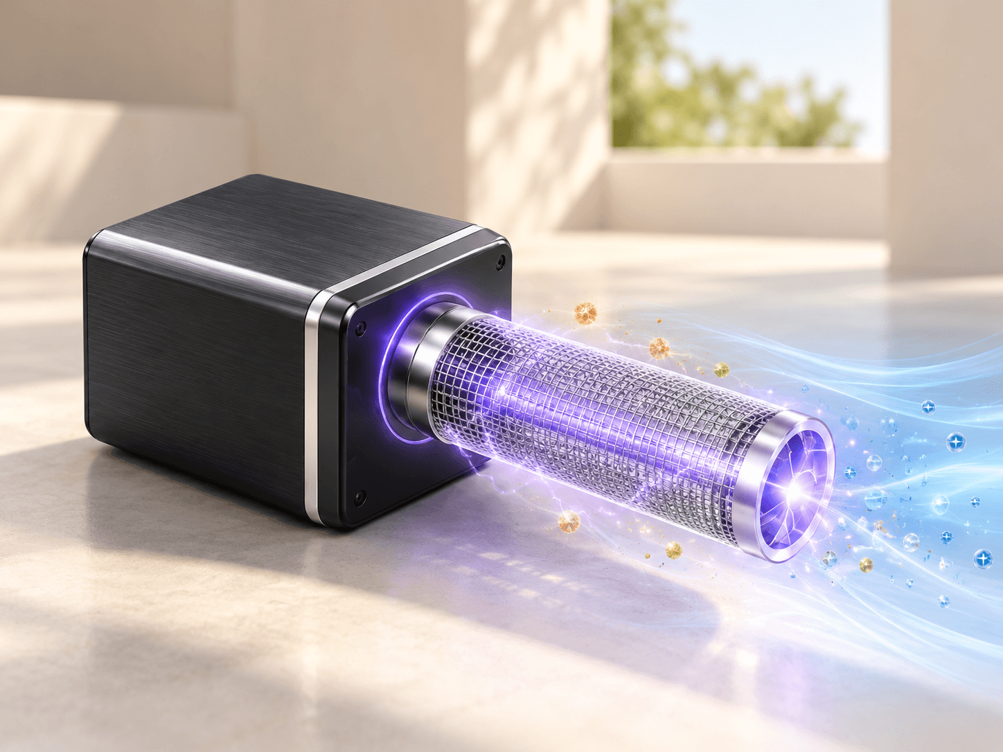 Luồng khí đi qua module Plasma ion chủ động